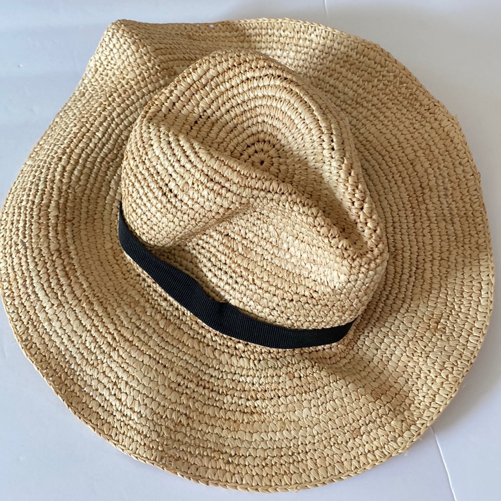 NWT jcrew packable straw hat small med